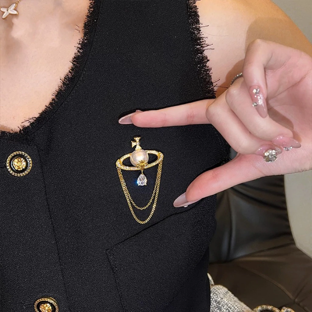 铜合金合成锆石胸针 时尚气质百搭胸针