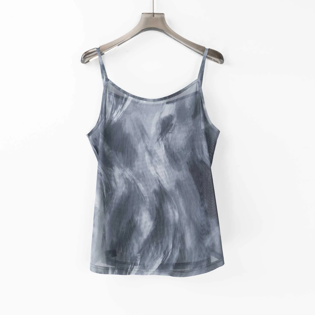 PS240663气质时尚百搭夏季印花透气胖MM穿搭吊带内搭吊带美背修身