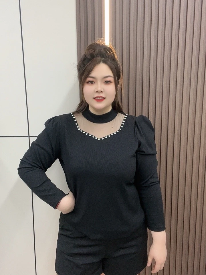 2024新款性感V领网纱  洋气 百搭  打底衫  时尚显瘦抗皱气质长袖