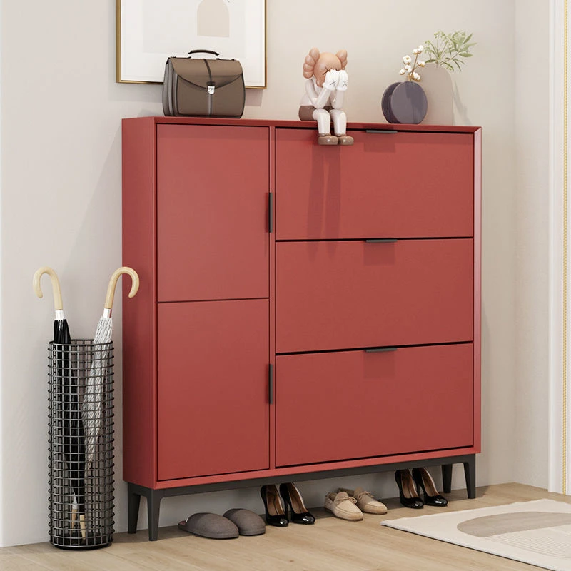 霖越轻奢实木鞋柜极窄超薄翻斗鞋柜鞋柜家用门口2025年最新款鞋架