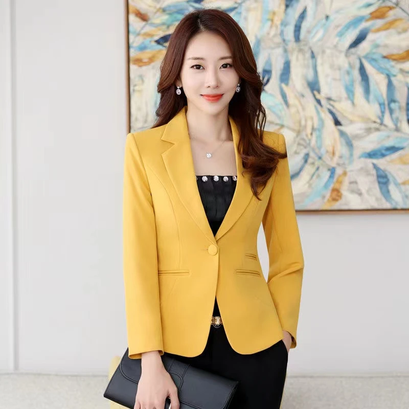 小西装外套女2023春秋新款韩版时尚修身短款休闲女士西服上衣9962
