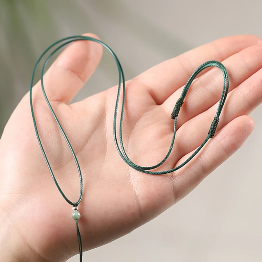 手工项链细绳子DIY配饰绳蜡皮绳玉坠红黑挂绳挂件绳吊坠绳男女