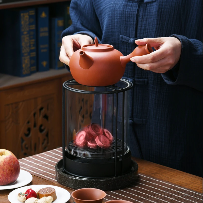 炉事可观围炉煮茶可观火玻璃炭炉室内取暖炉户外露营小茶炉煮茶器