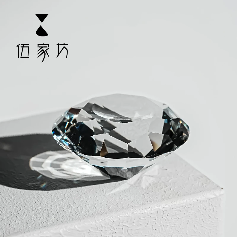 伍家坊 不墨钻石盖置水晶玻璃耐热茶具高档泡茶碗茶道器具送礼