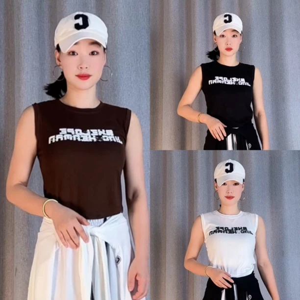 新品款莫代尔弹力棉背心6823