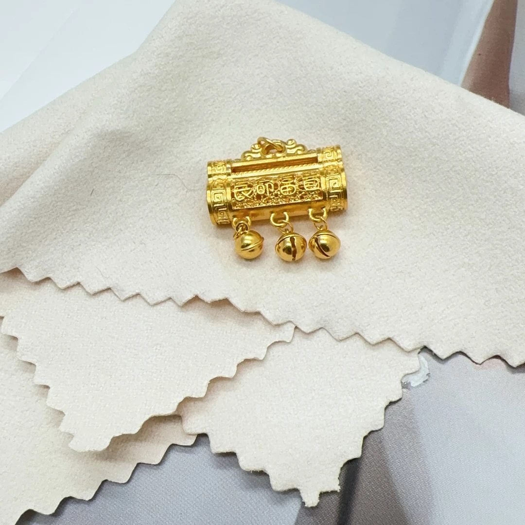 长命富贵宫铃锁吊坠＋专柜首饰盒