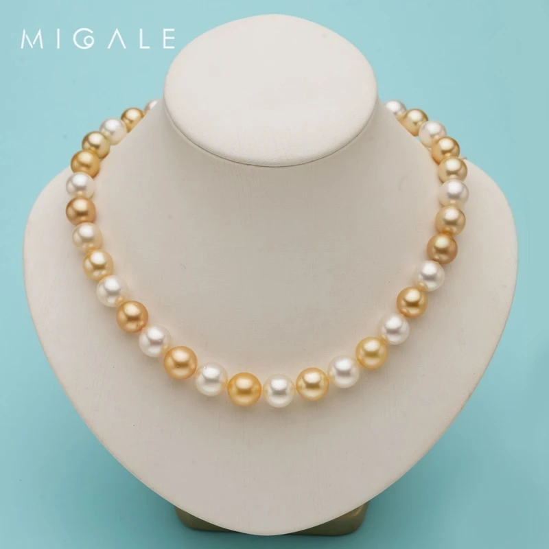 G11【珠宝展】海水白蝶皇后珍珠项链9-12mm BY157