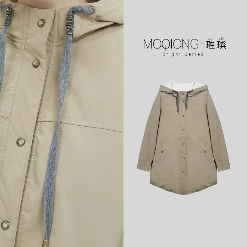 【墨琼·璀璨】“自在生活”女款时尚百搭衬衫式鹅绒羽绒服 7573