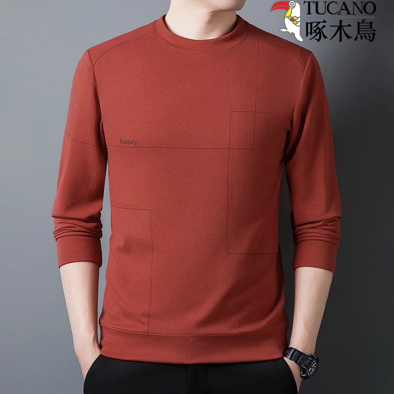 2024啄木鸟男士早春新款上新亲肤柔软舒适长袖打底卫衣