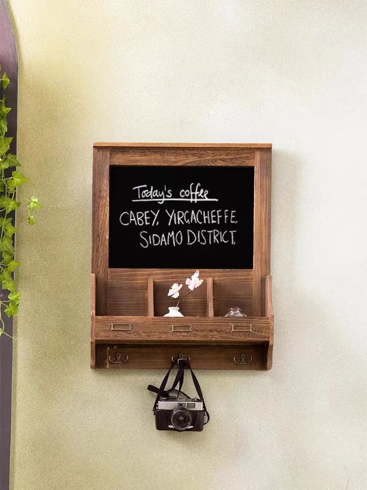 XCJZ8037木制黑板置物架创意