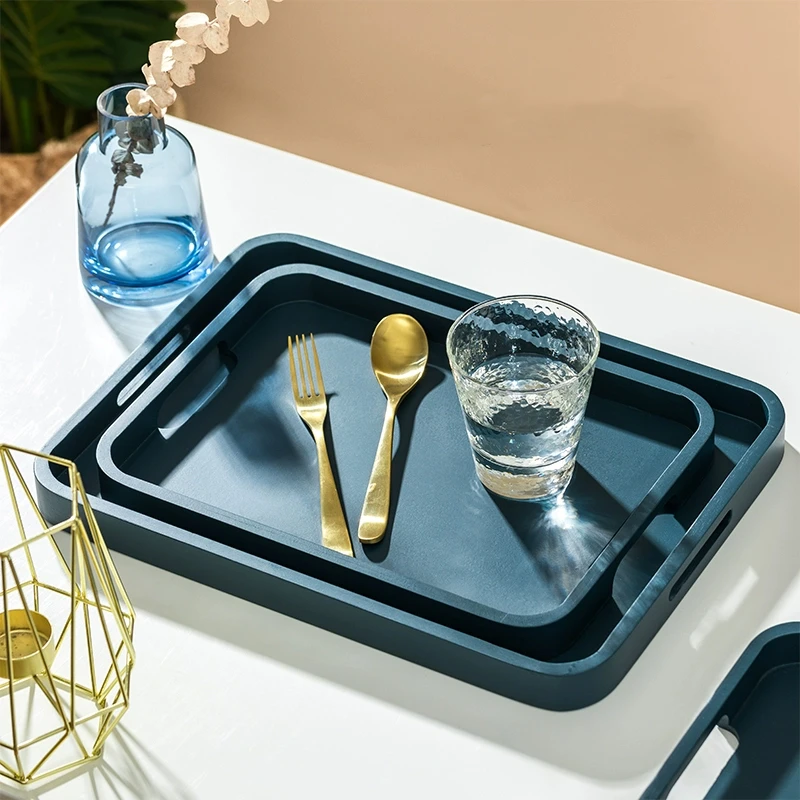 XCJZ4347竹木托盘茶盘长方形简约北欧置物家用