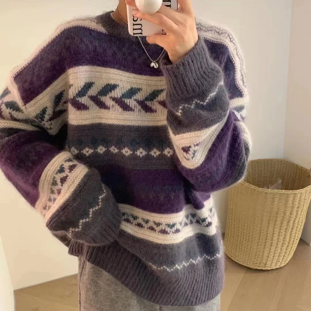时光里女装花纹针织
