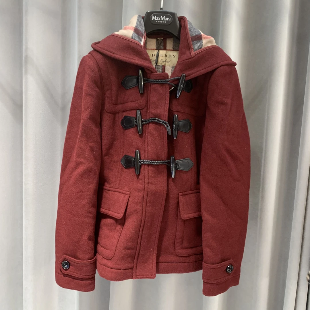 全新未使用 BURBERRY/博柏利 【国现】女士羊毛大衣80209971 006