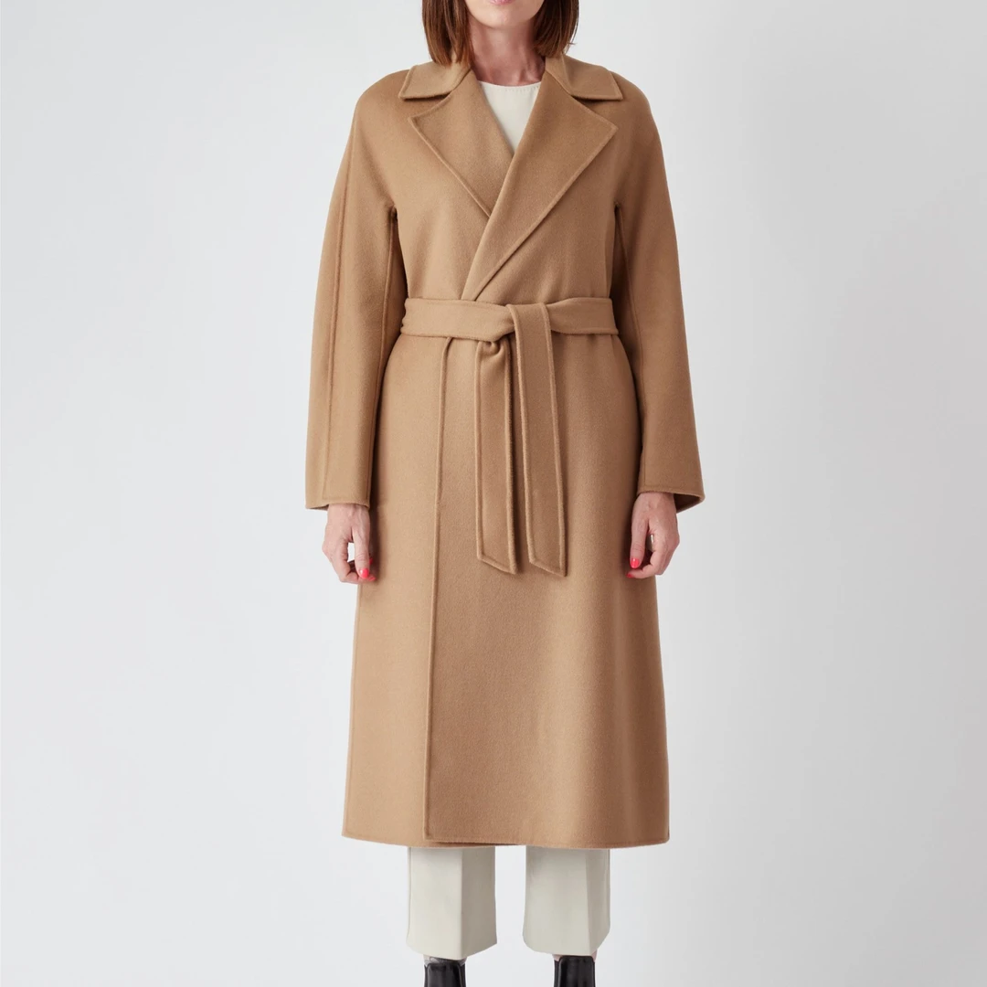 全新未使用  【国现 专柜价13800元】女士长款毛呢外套 Cles 024