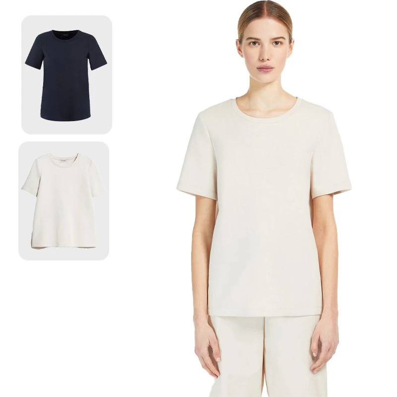 全新未使用 MaxMara 【国现 专柜价1900元】女士白色休闲T恤Fianco