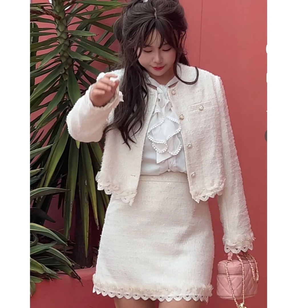 <想想宠粉>小栢不规则拼接水墨碎花连衣裙小个子假两件收腰V领