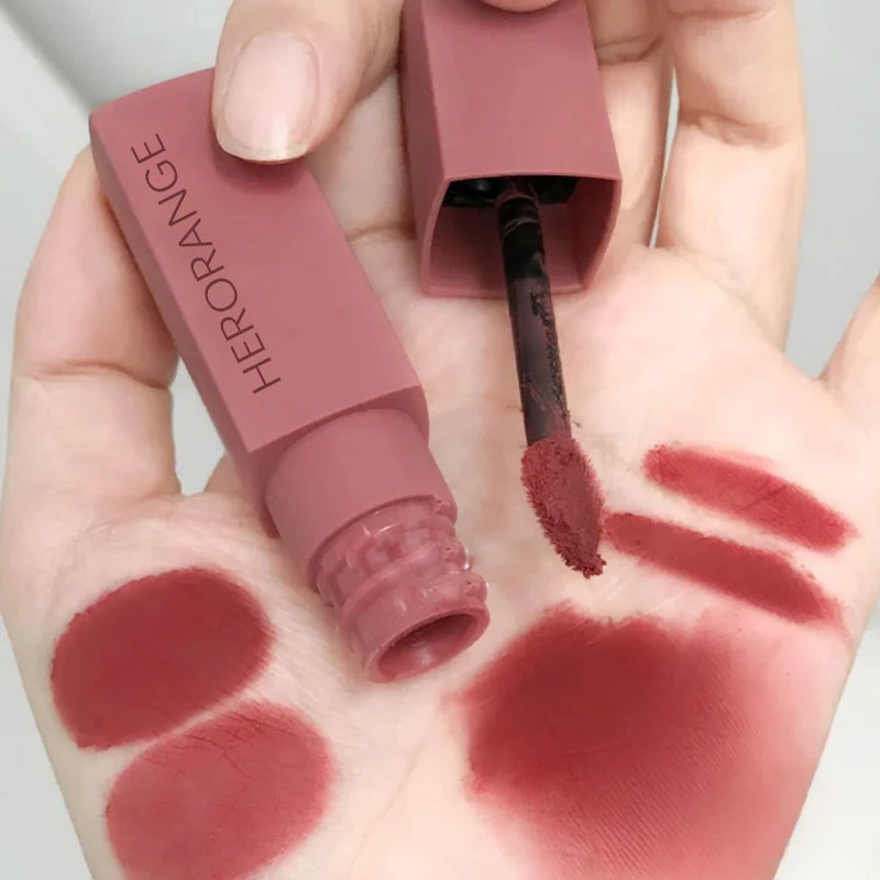 蜜桃粉棕唇泥口红唇釉唇彩高颜值显白温柔巧克力红棕
