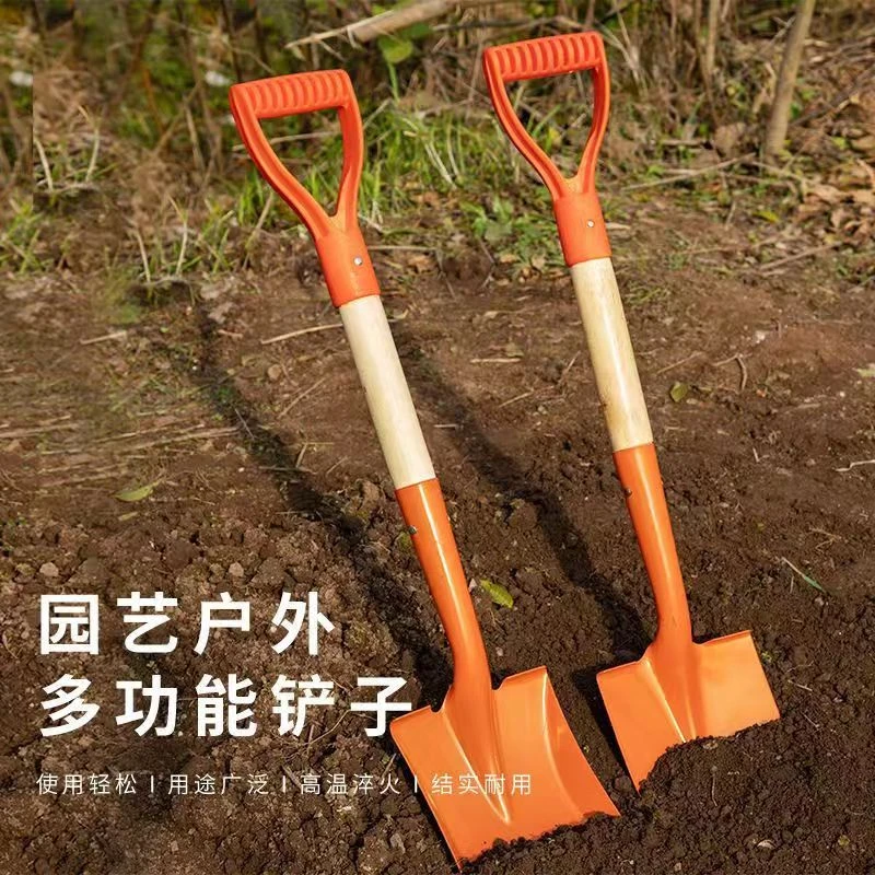 锰钢连体园艺栽培秀秀铲种菜尖锹种花工具园林铁锹儿童铁锨小铲子