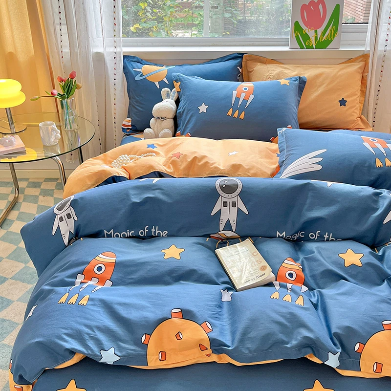 被套单件100全棉150x200纯棉被罩可爱儿童卡通1.8*2.2小学生男孩