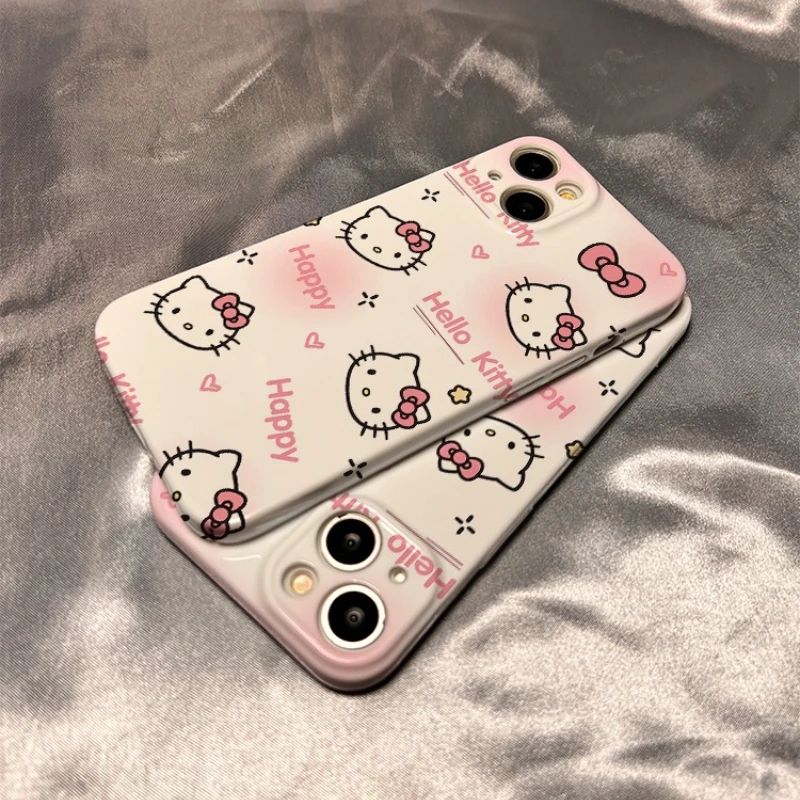 适用苹果华为oppo小米vivo荣耀iphone菲林少女粉KT猫手机壳硬卡通