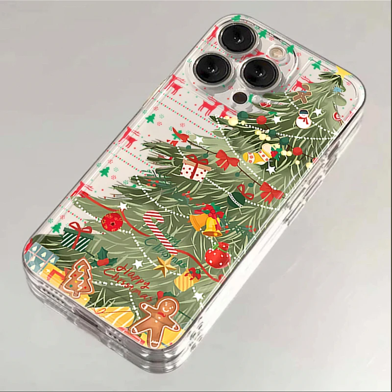 适用苹果15/华为/oppo/vivo/小米一加【太空】圣诞树手机壳软卡通女