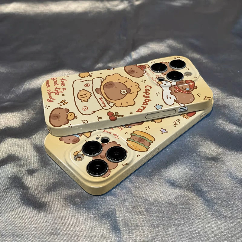 适用苹果15华为oppo小米vivo荣耀iphone菲林可爱河豚手机壳硬卡通