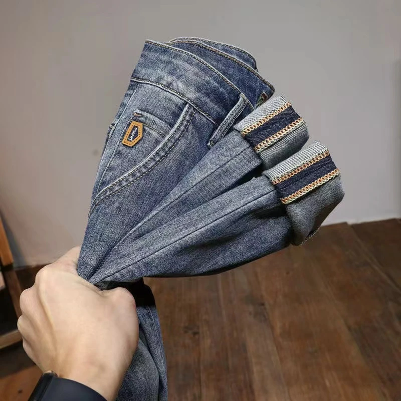 长裤牛仔裤休闲裤春夏直筒秋季水洗春季裤子拉链微弹力男夏季