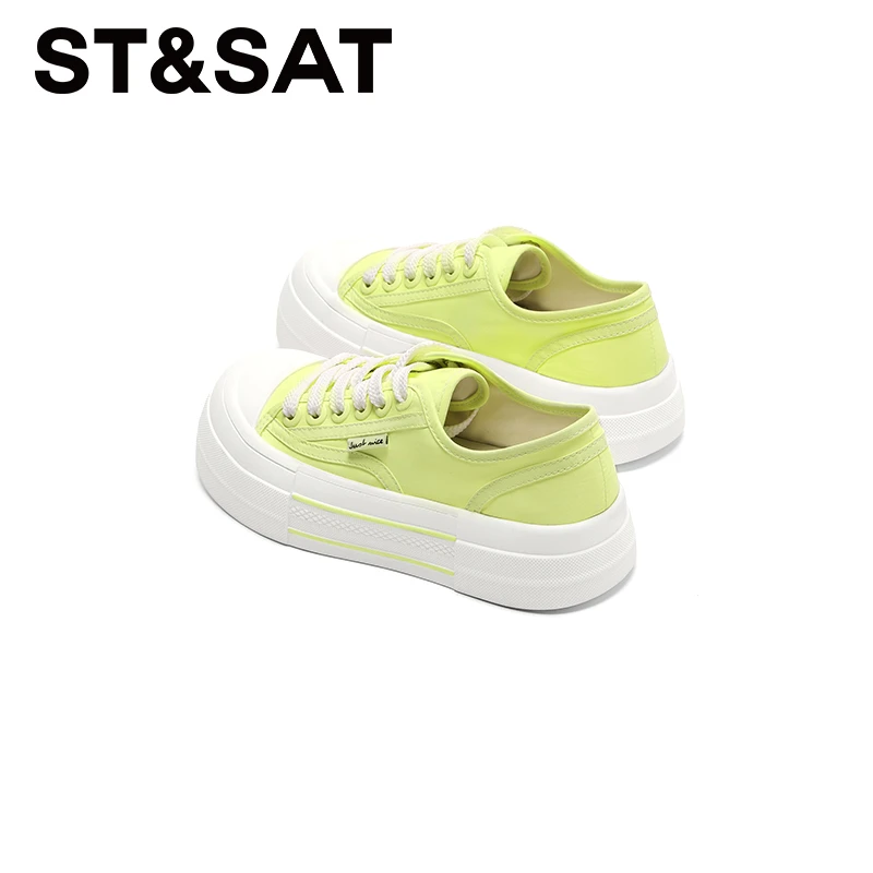 星期六厚底时尚休闲帆布鞋女2025冬季透气新款低帮增高学生板鞋潮