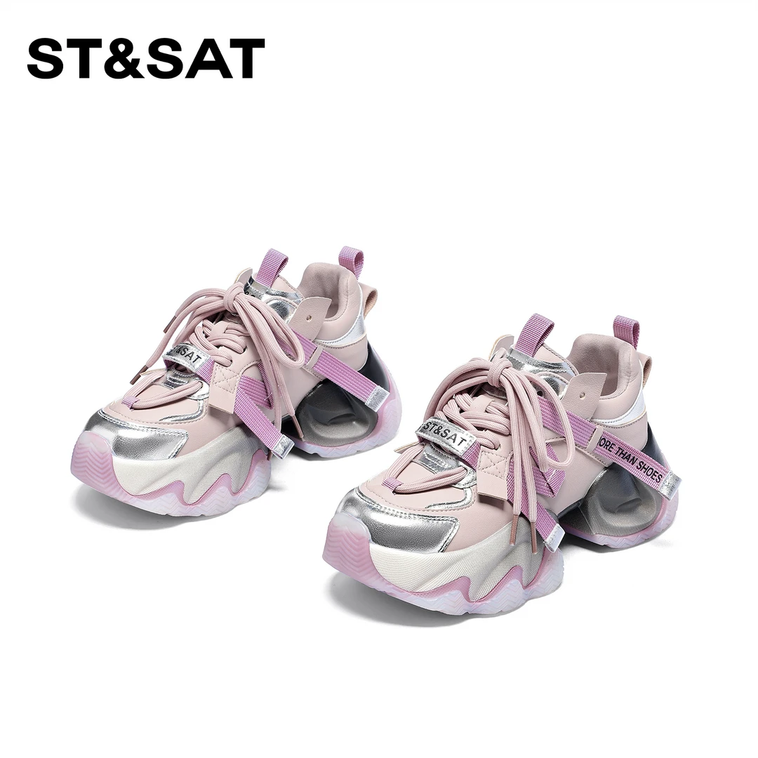 星期六厚底老爹鞋2025年秋季新款美拉德运动鞋百搭女士增高休闲鞋