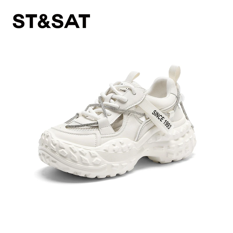 星期六运动鞋女2024秋季新款时尚百搭透气潮流厚底慢跑休闲老爹鞋