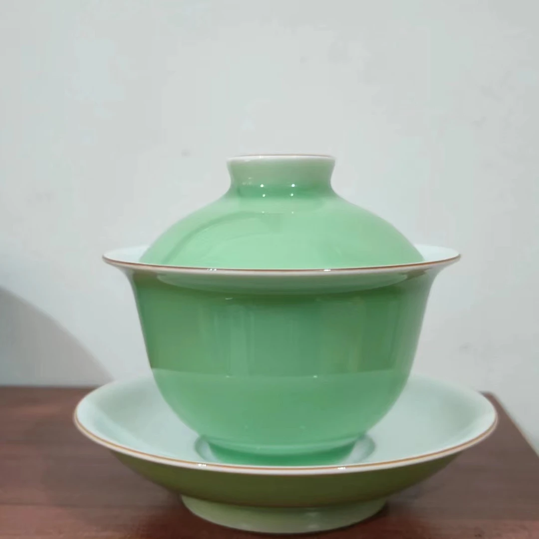 手工高温陶瓷白瓷手工盖碗