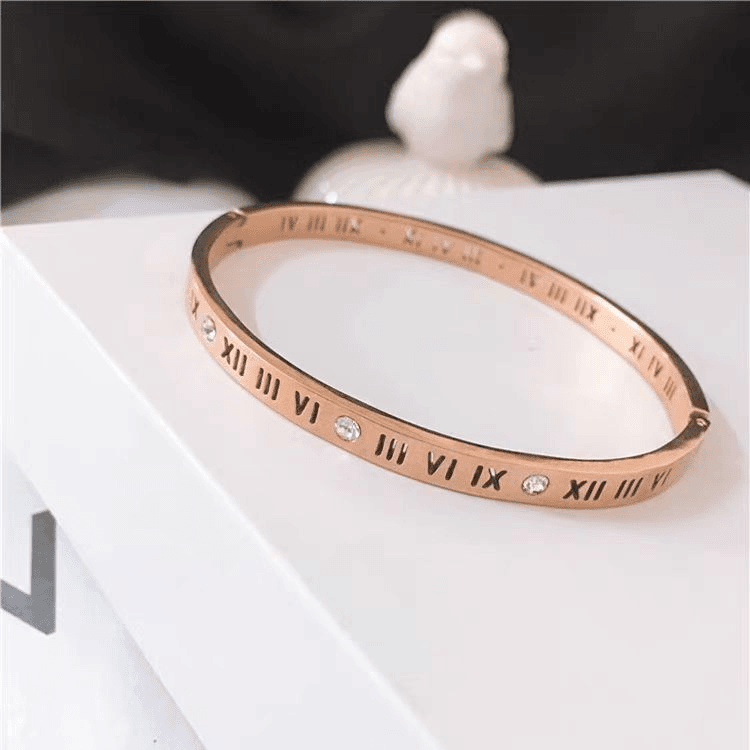 卡家数字罗马手镯钛钢不掉色