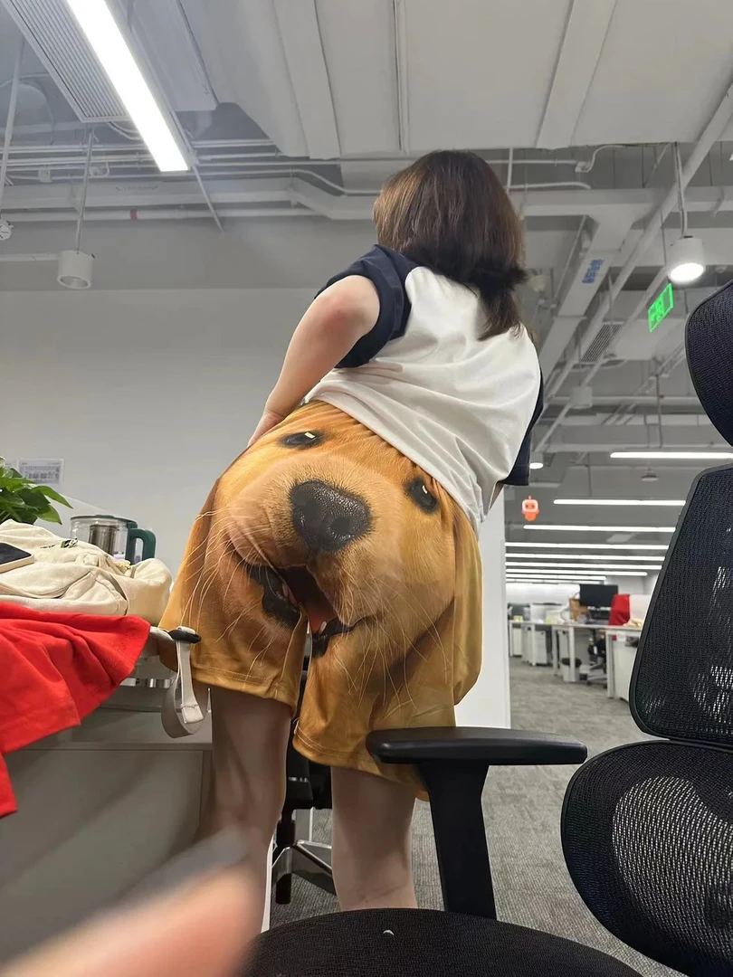 ENFP专属狗头短裤男女情侣休闲遛弯裤夏季新款显眼包专供沙滩裤潮