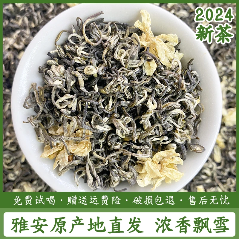 2024年新茶清香茉莉飘雪茉莉花茶四川雅安蒙顶山