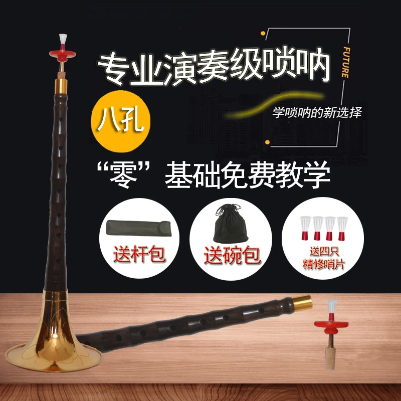 专业级降B调唢呐包教学送专用练手视频曲谱伴奏初学演奏乐器唢呐