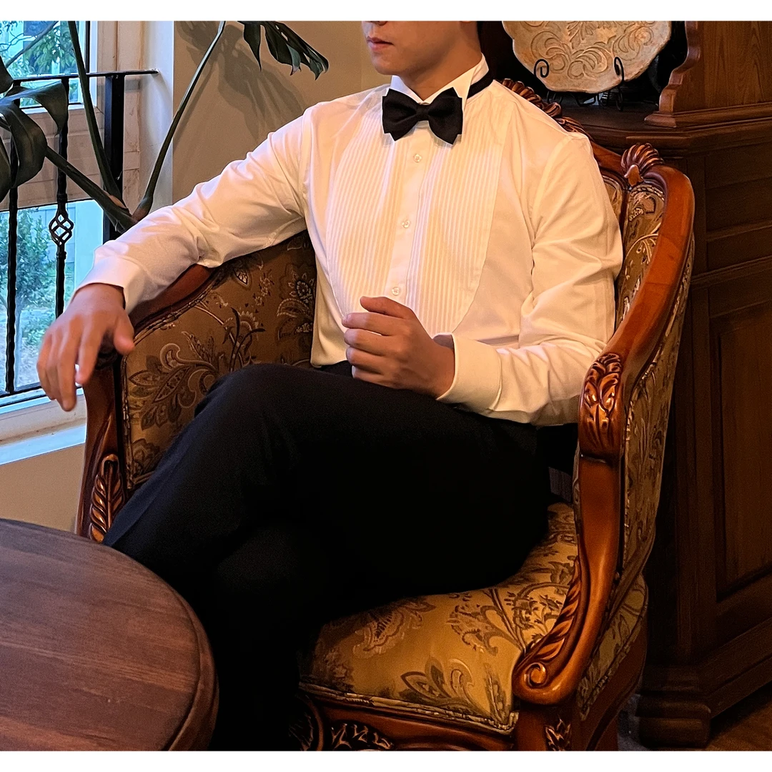 花伦 - 上新   法式白色长袖衬衣袖扣款 绅士