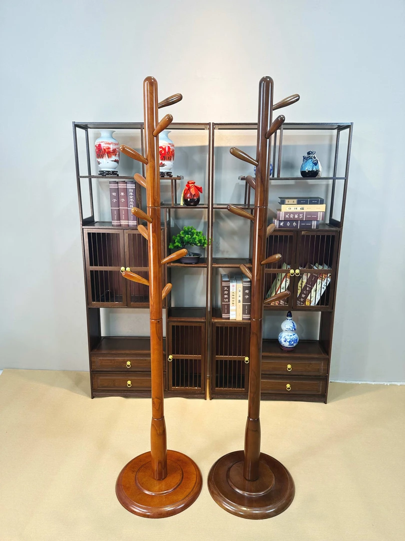 白蜡木实木衣帽架落地客厅家用办公室书房居家