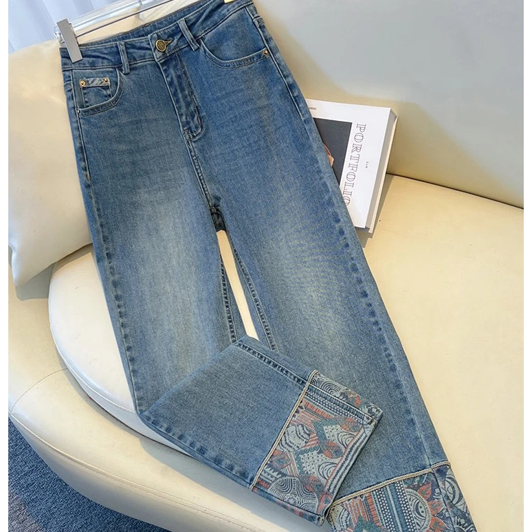 《n微瑕》2024年新款牛仔裤女显瘦