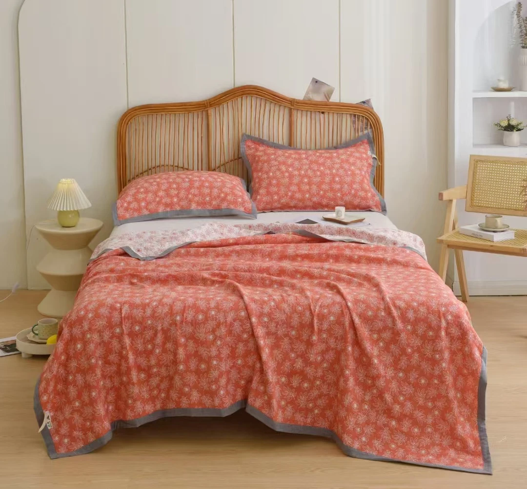 植森小富婆纱布床盖三件套  A类婴幼儿