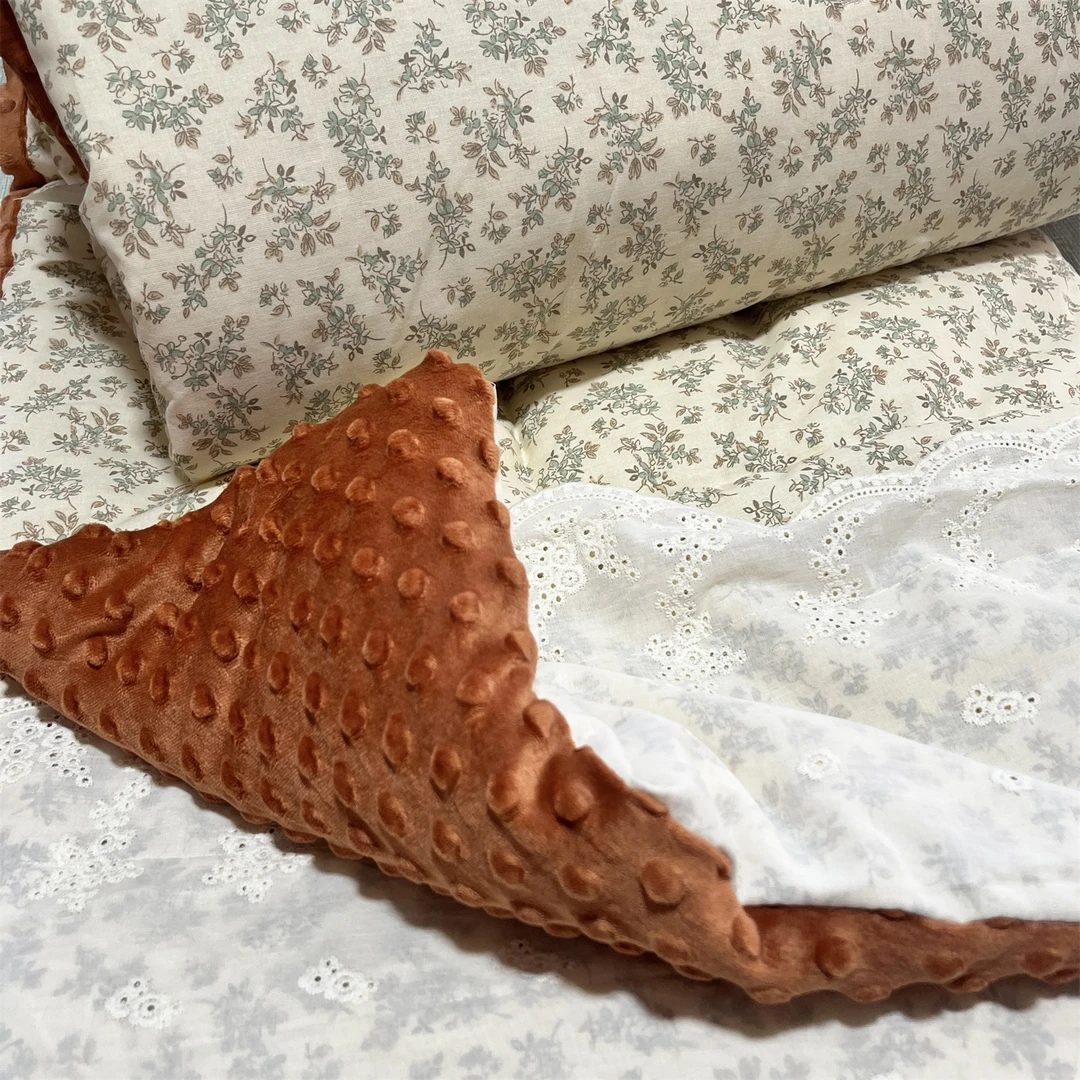 植森韩系大花边豆豆被少女心  柔软单人150*200双人透气亲肤