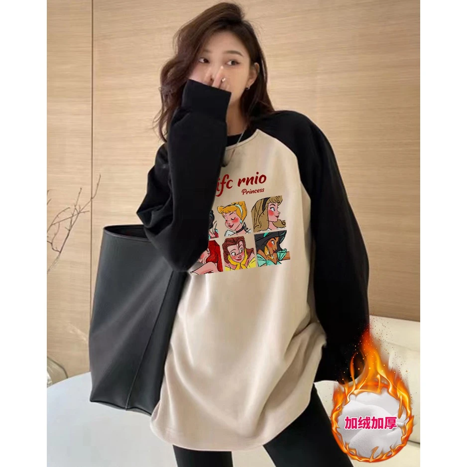 韩版纯棉上衣打底衫休闲宽松中长款秋冬季德绒加厚打底衫双面绒潮