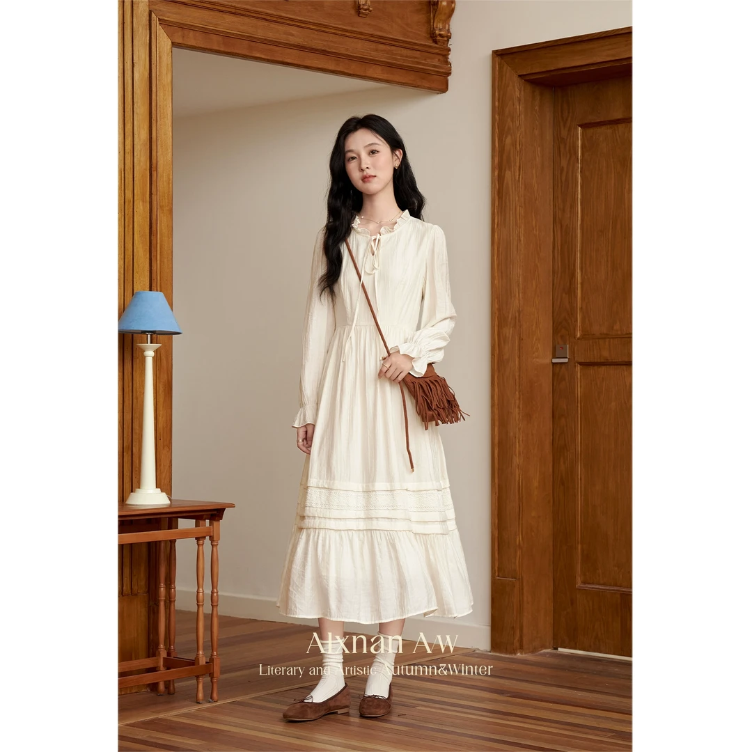【粉丝福利】鹿向南「柏林花园」法式气质连衣裙早秋显瘦连衣裙L39625
