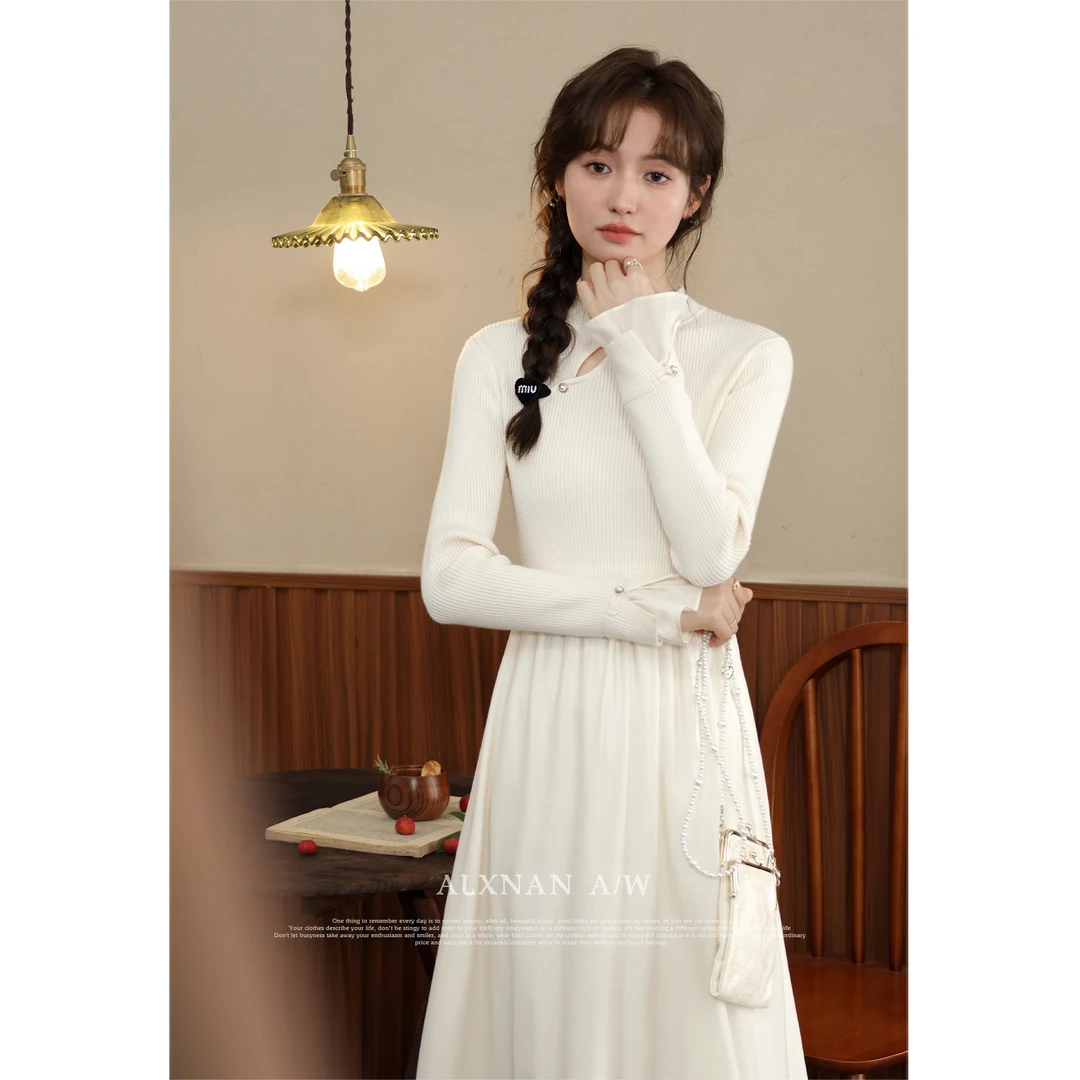 【粉丝福利】鹿向南《国风情书》2024秋季新款女气质针织裙子LXN32998