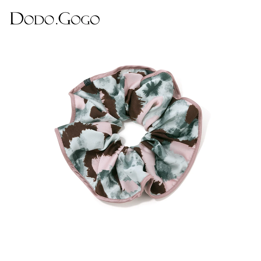 DODOGOGO 合金布艺发饰 水墨画印花大肠发圈高级感森系皮筋头绳