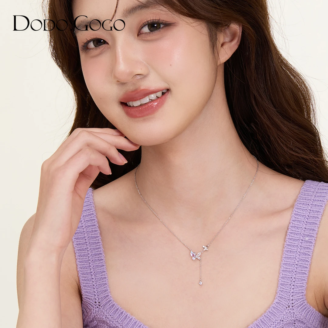 DODOGOGO 合金项链 气质轻奢时尚百搭小众简约ins坠链精致项链女