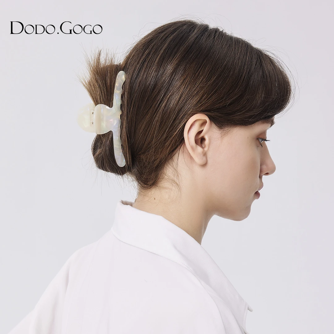 DODOGOGO 铜合金亚克力发饰 时尚气质一字抓夹夹子复古发抓发夹女