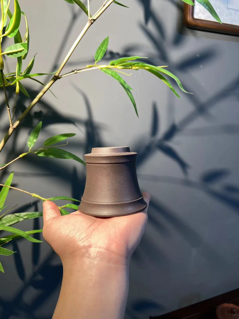 【茗家汇】-原矿紫砂天青泥手工主人杯z0013