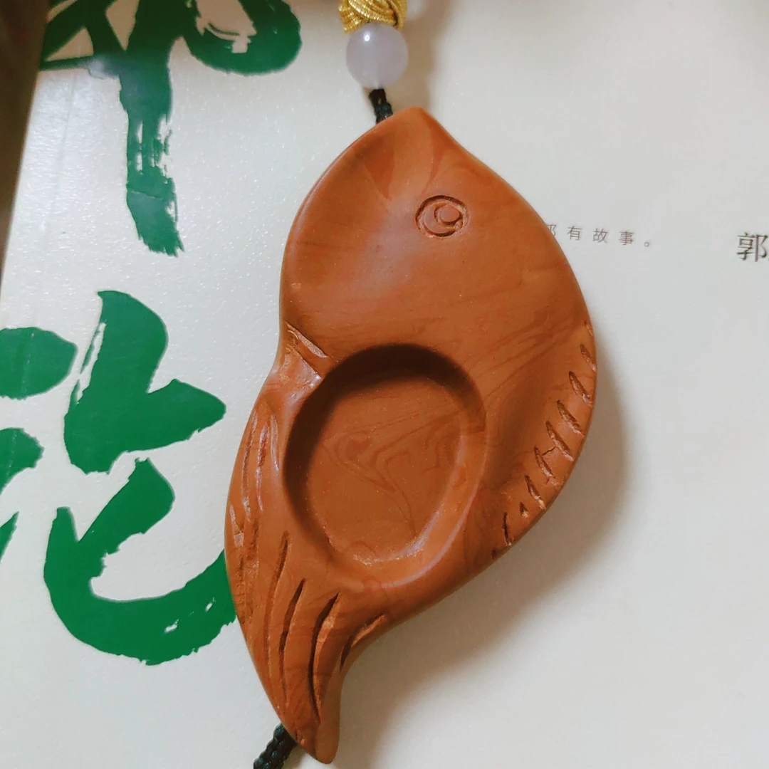 澄泥砚挂件小鱼四大名砚裴氏澄泥砚