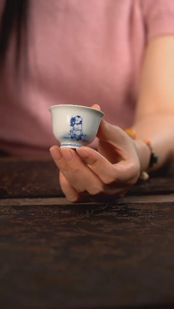 【闪购商品】杯聚澜堂闹春图一口杯D款