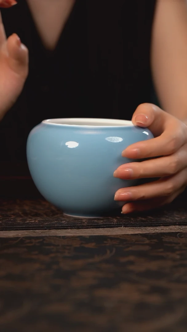 【闪购商品】杯初蓝舍天青纯色水洗